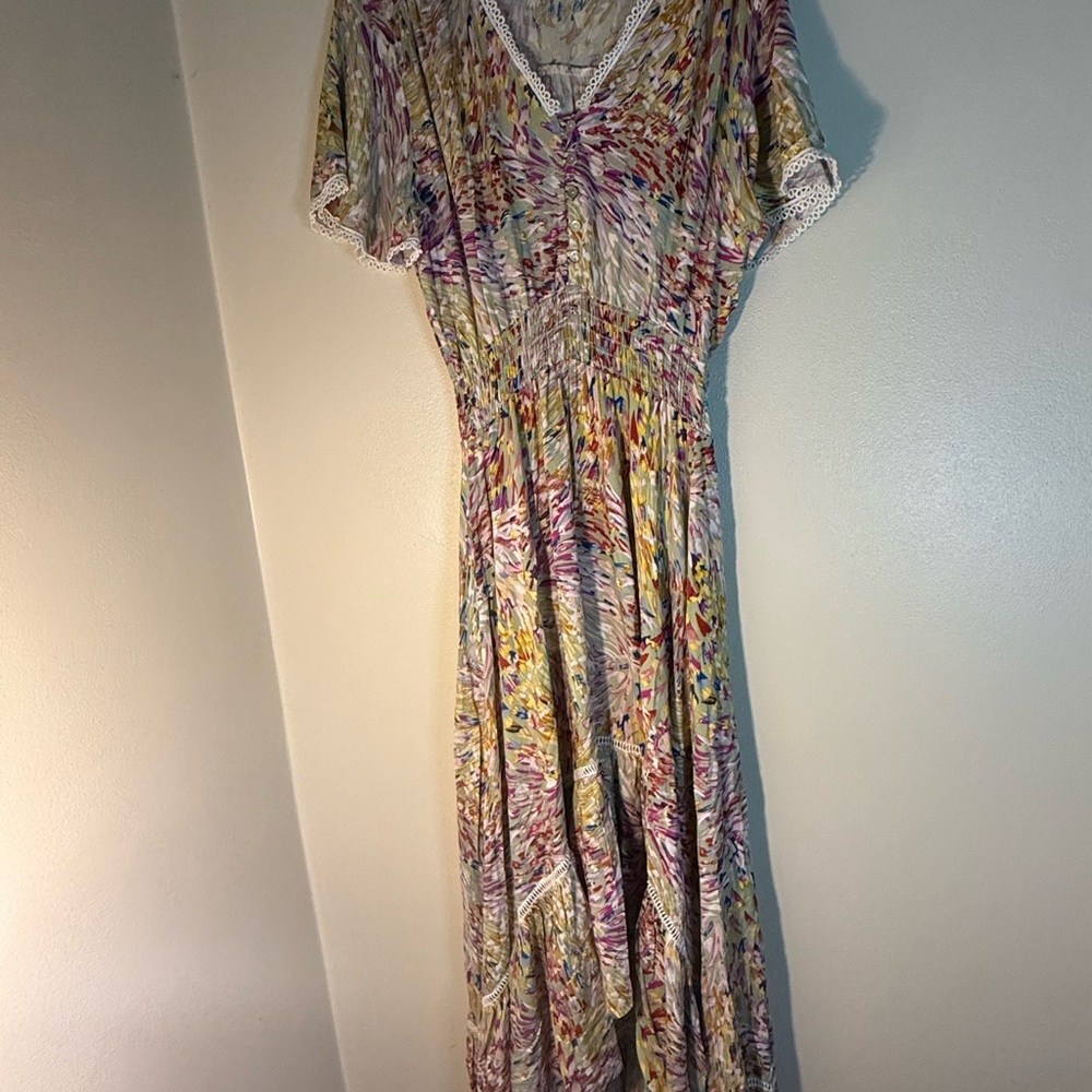 Olivia Graye  Colorful High Low Dress women’s size large